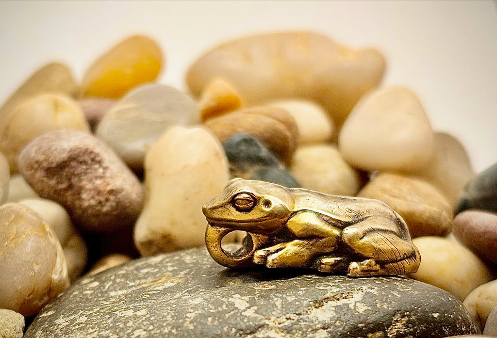 Coqui, Bronze pendant, $30